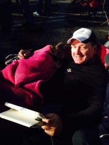 Only my crew would to go the tree lighting in person and watch it on TV from the tablet!